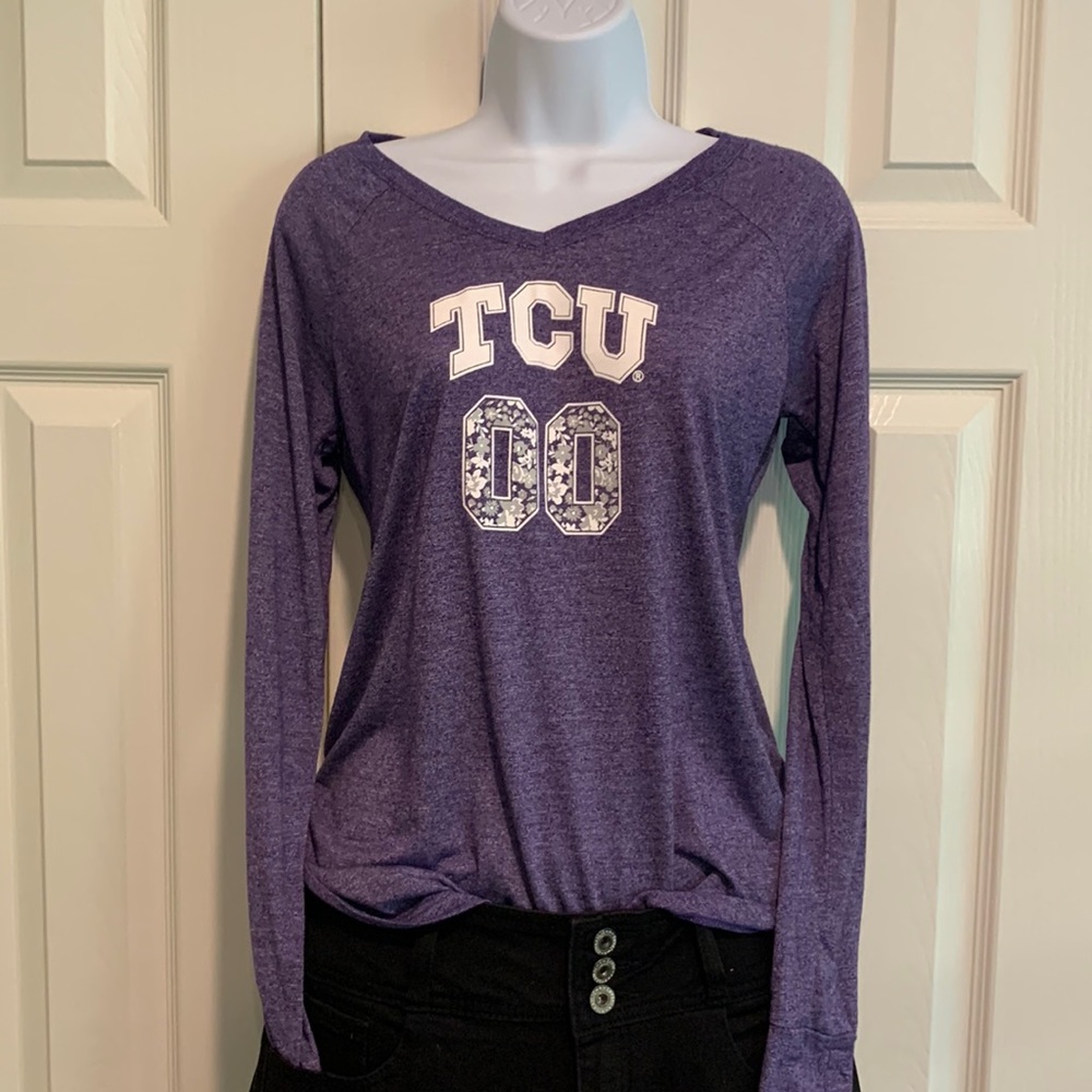 TCU long Sleeved Tee Shirt